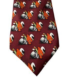 SEGA Sonic the Hedgehog Neck Tie Burgundy Orange Necktie 59x3.5" Novelty